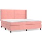 Boxspringbett mit Matratze Rosa 200x200 cm Samt