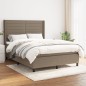 Boxspringbett mit Matratze Taupe 140x200 cm Stoff