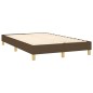 Boxspringbett mit Matratze & LED Dunkelbraun 120x200 cm Stoff