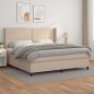 Boxspringbett Matratze Cappuccino-Braun 200x200cm Kunstleder