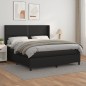 Boxspringbett mit Matratze Schwarz 180x200 cm Kunstleder