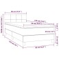 Boxspringbett mit Matratze & LED Hellgrau 90x190 cm Stoff