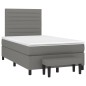 Boxspringbett mit Matratze Dunkelgrau 120x200 cm Stoff