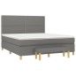 Boxspringbett mit Matratze Dunkelgrau 160x200 cm Stoff