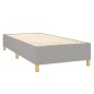 Boxspringbett mit Matratze & LED Hellgrau 90x190 cm Stoff