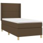 Boxspringbett mit Matratze & LED Taupe 90x200 cm Stoff