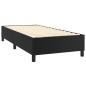 Boxspringbett mit Matratze & LED Schwarz 100x200 cm Kunstleder