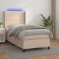 Boxspringbett mit Matratze & LED Cappuccino-Braun 80x200cm