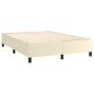 Boxspringbett mit Matratze & LED Creme 140x190 cm Kunstleder