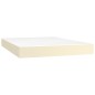 Boxspringbett mit Matratze & LED Creme 140x190 cm Kunstleder