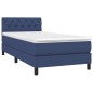 Boxspringbett mit Matratze Blau 80x200 cm Stoff