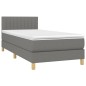 Boxspringbett mit Matratze Dunkelgrau 90x190 cm Stoff