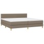 Boxspringbett mit Matratze Taupe 200x200 cm Stoff