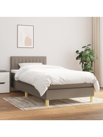 Boxspringbett mit Matratze Taupe 80x200 cm Stoff