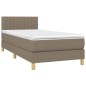 Boxspringbett mit Matratze Taupe 80x200 cm Stoff