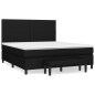 Boxspringbett mit Matratze Schwarz 160x200 cm Stoff