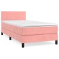 Boxspringbett mit Matratze Rosa 90x190 cm Samt