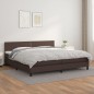 Boxspringbett mit Matratze Braun 200x200 cm Kunstleder