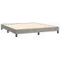 Boxspringbett mit Matratze Hellgrau 160x200 cm Samt