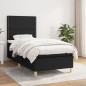 Boxspringbett mit Matratze Schwarz 90x190 cm Stoff