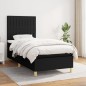 Boxspringbett mit Matratze Schwarz 80x200 cm Stoff