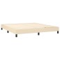 Boxspringbett mit Matratze Creme 180x200 cm Stoff