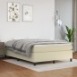 Boxspringbett mit Matratze Creme 140x190 cm Kunstleder