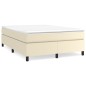 Boxspringbett mit Matratze Creme 140x190 cm Kunstleder