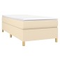 Boxspringbett mit Matratze Creme 80x200 cm Stoff