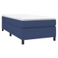 Boxspringbett mit Matratze Blau 100x200 cm Stoff