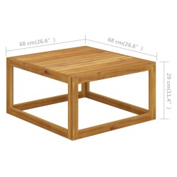 Fußhocker mit Dunkelgrauem Polster Akazie MassivholzHome-Essentials