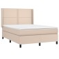 Boxspringbett mit Matratze & LED Cappuccino-Braun 140x190cm