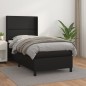 Boxspringbett mit Matratze Schwarz 80x200 cm Kunstleder