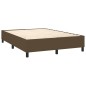 Boxspringbett mit Matratze Dunkelbraun 140x200 cm Stoff