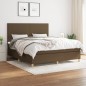 Boxspringbett mit Matratze Dunkelbraun 180x200 cm Stoff