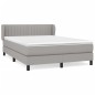 Boxspringbett mit Matratze Hellgrau 140x200 cm Stoff