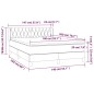 Boxspringbett mit Matratze Hellgrau 140x200 cm Stoff