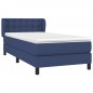 Boxspringbett mit Matratze Blau 80x200 cm Stoff