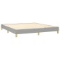 Boxspringbett mit Matratze Hellgrau 180x200 cm Stoff