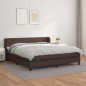 Boxspringbett mit Matratze Braun 180x200 cm Kunstleder