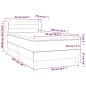 Boxspringbett mit Matratze Schwarz 90x200 cm Samt