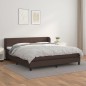 Boxspringbett mit Matratze Braun 160x200 cm Kunstleder