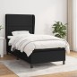 Boxspringbett mit Matratze Schwarz 90x200 cm Stoff