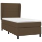 Boxspringbett mit Matratze Dunkelbraun 90x190 cm Stoff