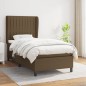 Boxspringbett mit Matratze Dunkelbraun 80x200 cm Stoff