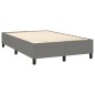 Boxspringbett mit Matratze Dunkelgrau 140x190 cm Stoff