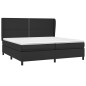 Boxspringbett mit Matratze Schwarz 200x200 cm Kunstleder