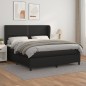 Boxspringbett mit Matratze Schwarz 160x200 cm Kunstleder