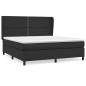 Boxspringbett mit Matratze Schwarz 160x200 cm Kunstleder