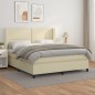 Boxspringbett mit Matratze Creme 180x200 cm Kunstleder